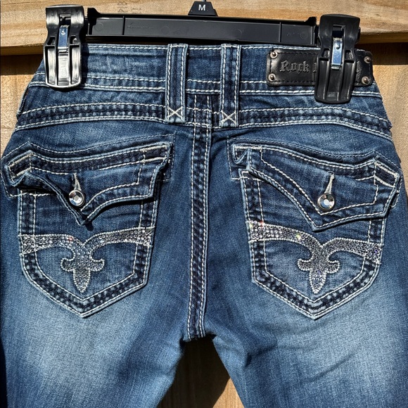 Rock Revival  Dark Blue Skinny Jeans Scarlet straight legged size 27/29 # 012 - Picture 5 of 10